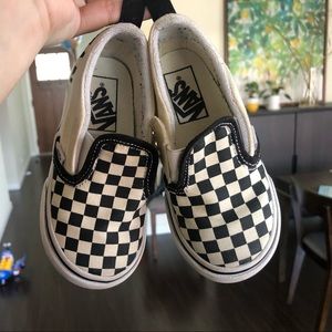 Slip on checkered vans